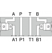 Многослойный корпус CETOP 03 для 2-линейных картриджных клапанов 3/4’’ 16 UNF в линиях A и B, стандарт SAE AM3-*-Х